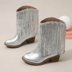2025 Versatile Tassel Princess Boots – Shine with Every Step!