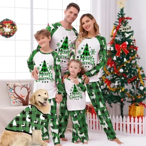 Christmas Family Matching Outfits Pajamas Sets including Dog Pajama's & Choose color
