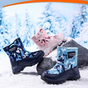 2025 Winter Plush Waterproof Snow Boots for Kids